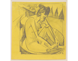 In unserer Galerie zum Verkauf angebotenes Bild von Ernst-Ludwig Kirchner (Maler, Expressionismus): Badende im Tub (klein)