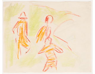 In unserer Galerie zum Verkauf angebotenes Bild von Ernst-Ludwig Kirchner (Maler, Expressionismus): Badende in Moritzburg (klein)