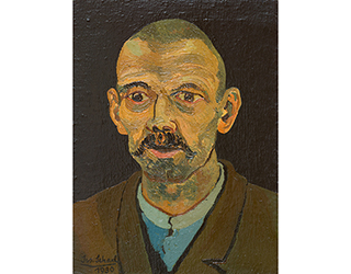 In unserer Galerie zum Verkauf angebotenes Bild von Josef Scharl (Maler, Expressionismus): Gasarbeiter (klein)