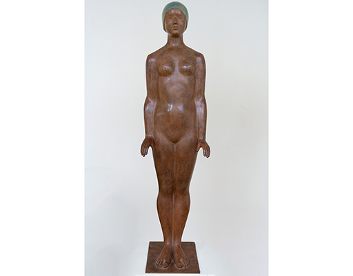 In unserer Galerie zum Verkauf angebotene Skulptur von Karl-Heinz Krause (Bildhauer): Schwimmerin (groß)
