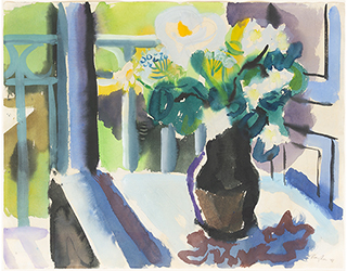 In unserer Galerie zum Verkauf angebotenes Bild von Eduard Bargheer (Maler, Expressionismus): Blumenstillleben (klein)